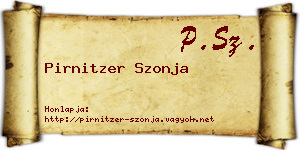 Pirnitzer Szonja névjegykártya